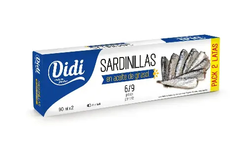 [169196] SARDINILLA EN ACEITE 6/9 DIDI RR-90 PACK-2x81GR